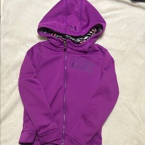 Under Armour Kids Vibrant Purple Zip-Up Hoodie